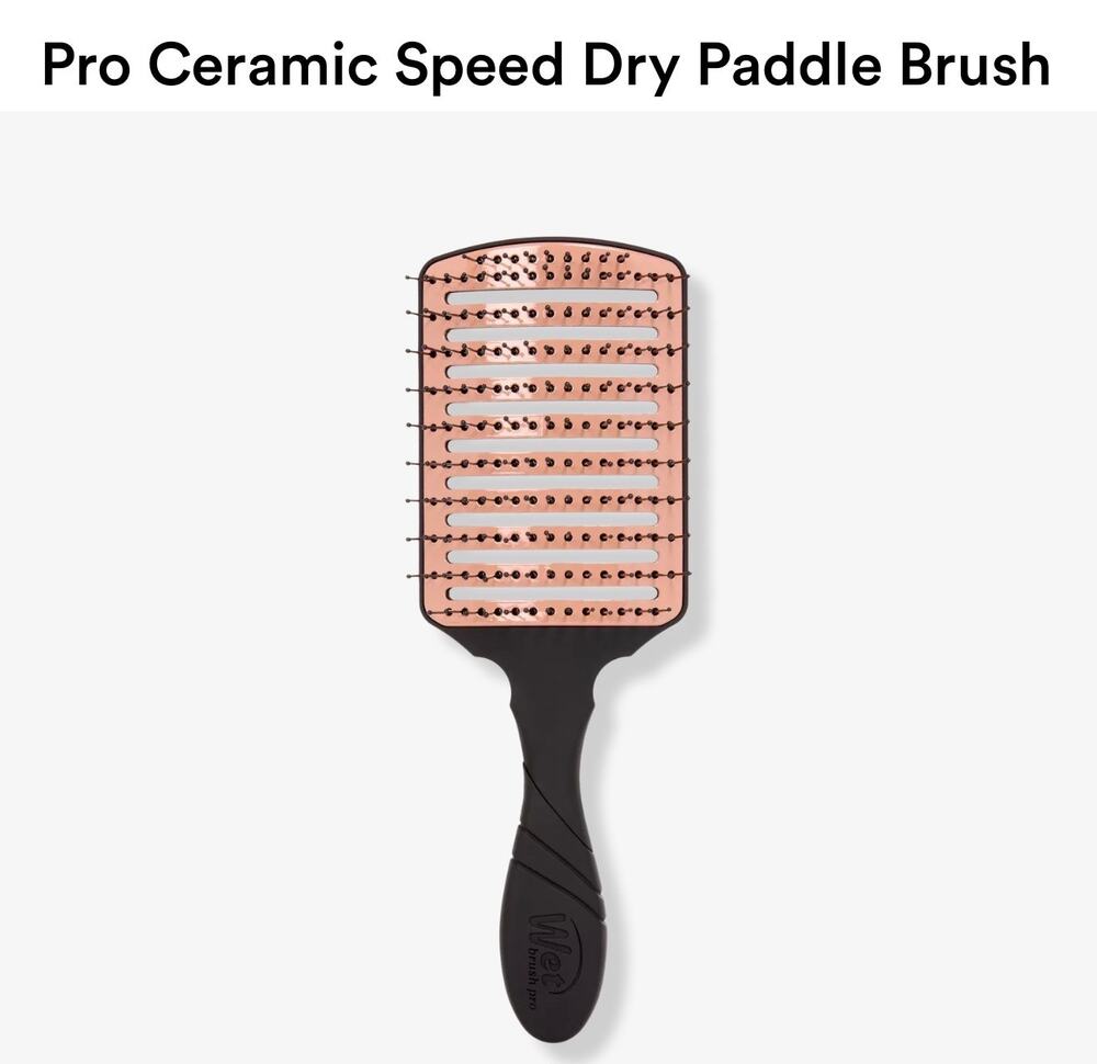 Wet Brush Pro Ceramic Speed Dry Vented Paddle Brush Black/Rose Gold